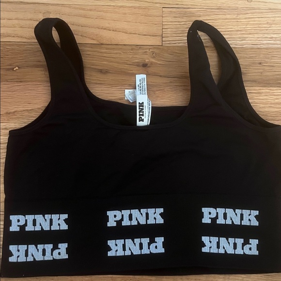 Victoria's Secret PINK Black Sports Bra Size L - Picture 3 of 3